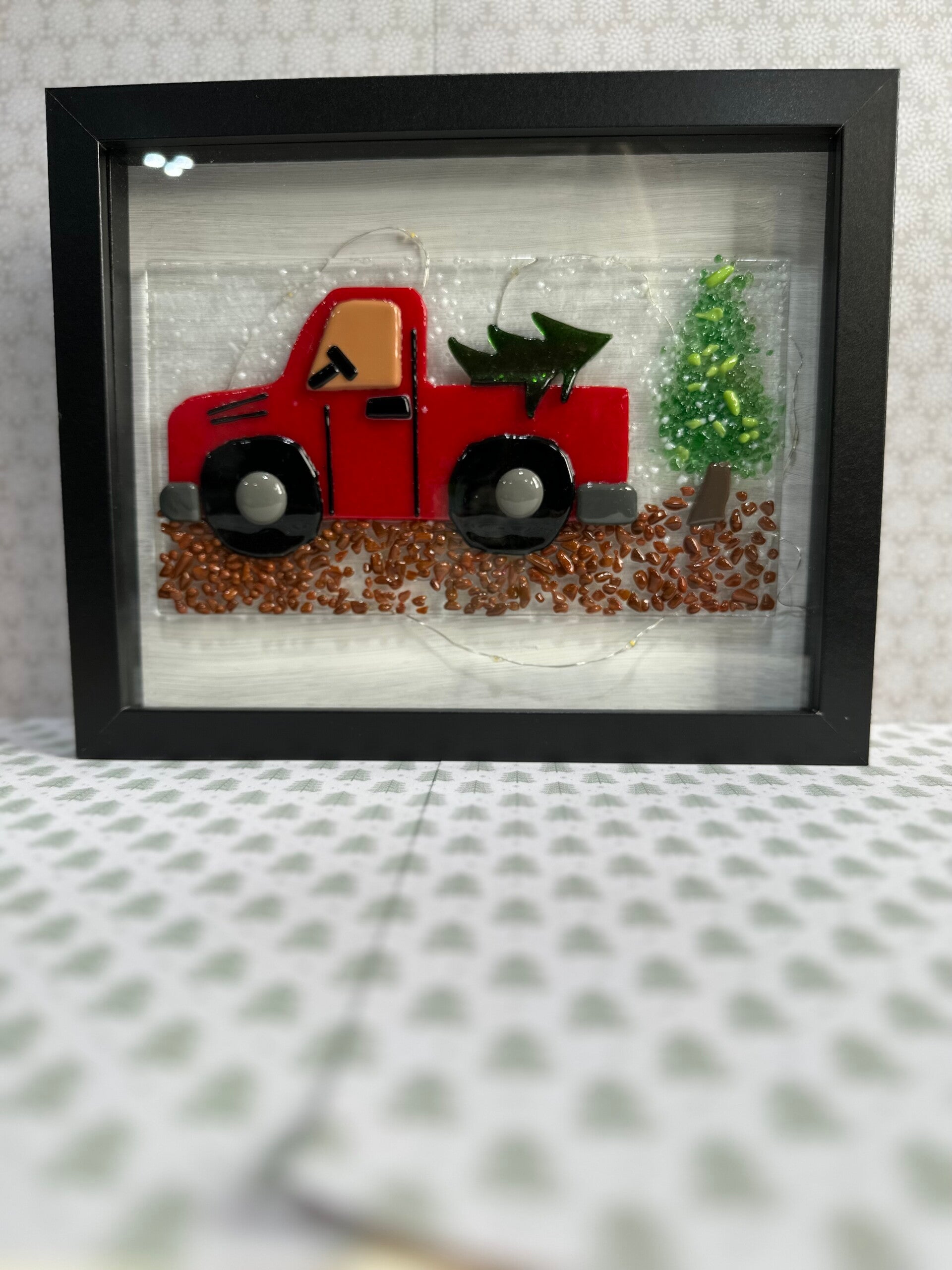 Red Truck Shadow Box