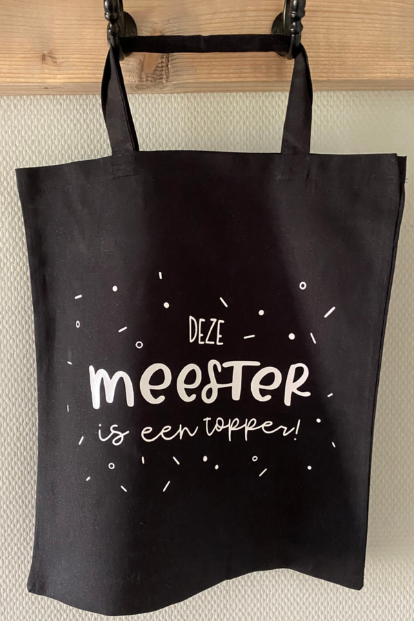 Katoenen tas 'meester is een topper'