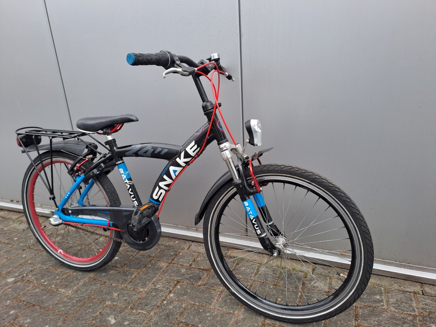 24 inch Batavus (Snake) jongens fiets met 3 versnellingen/terugtraprem