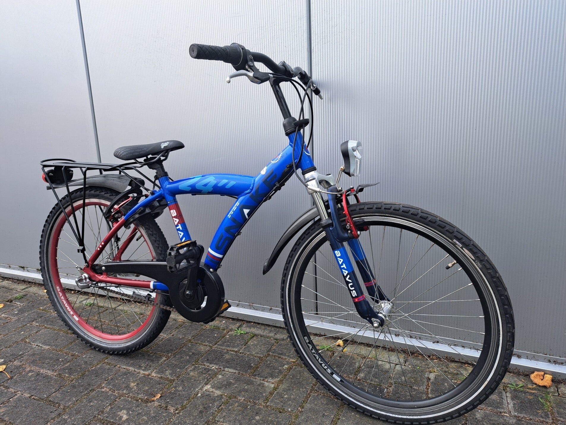 24 inch Batavus (Snake) jongens fiets met 3 versnellingen/terugtraprem