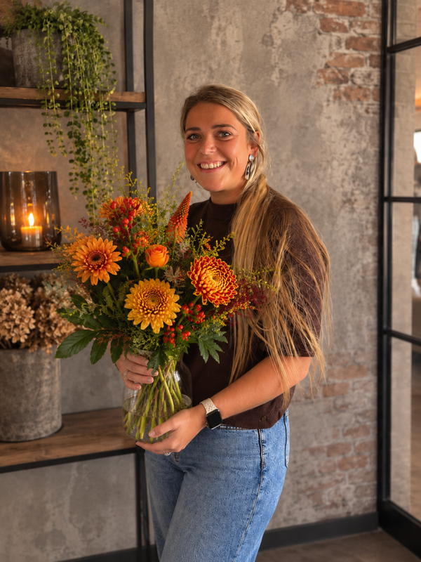Plukboeket met herfstbloemen