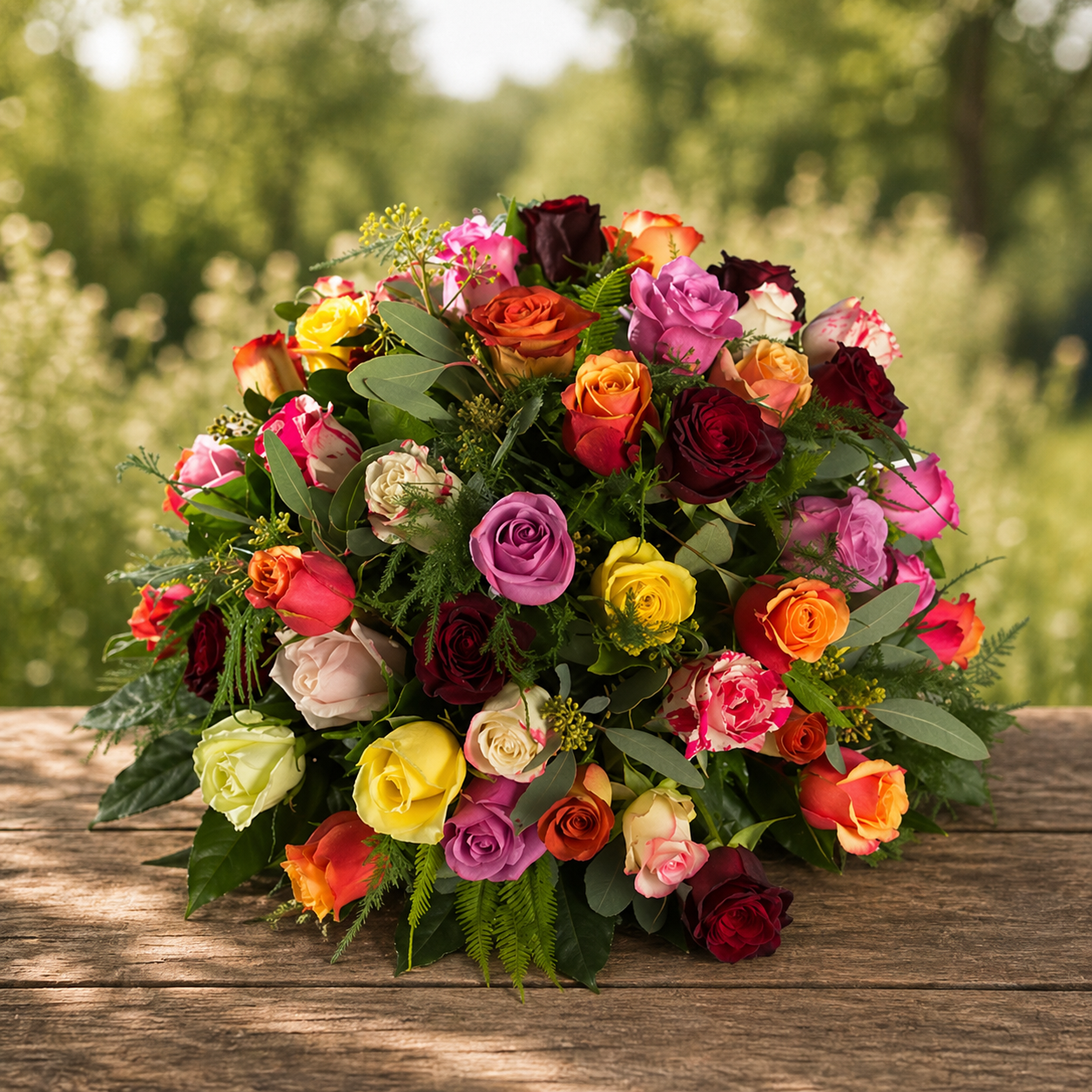 rouwbiedermeier Mix rozen