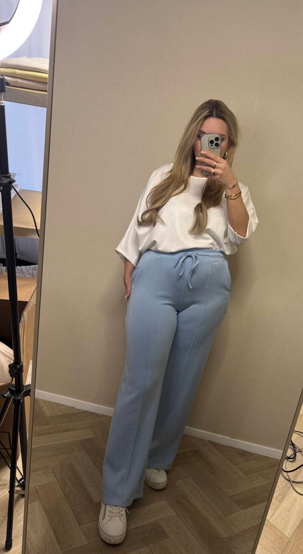 Straight leg jogger blauw