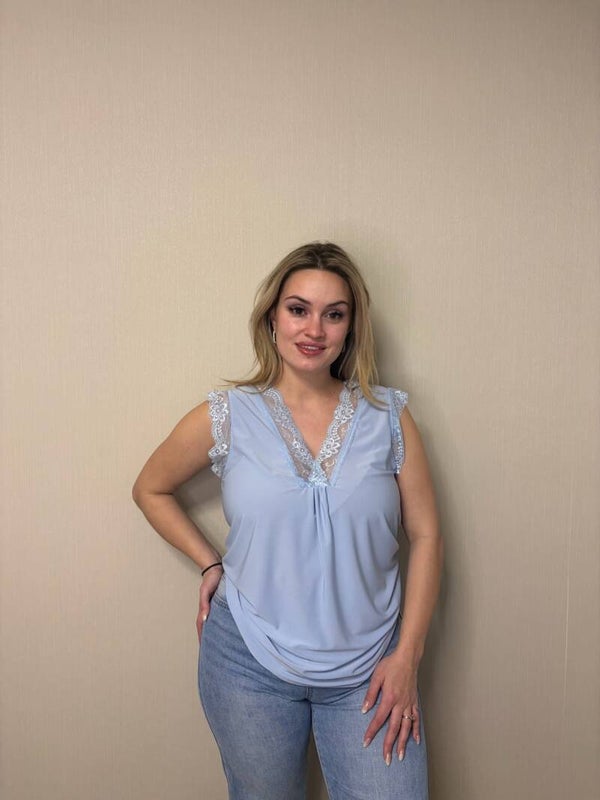 Top Lace blauw