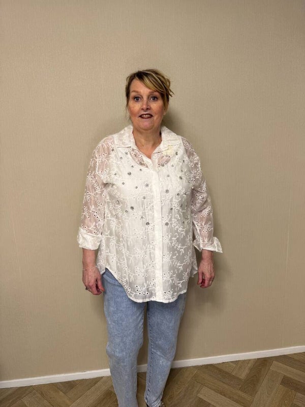 Diamond blouse wit