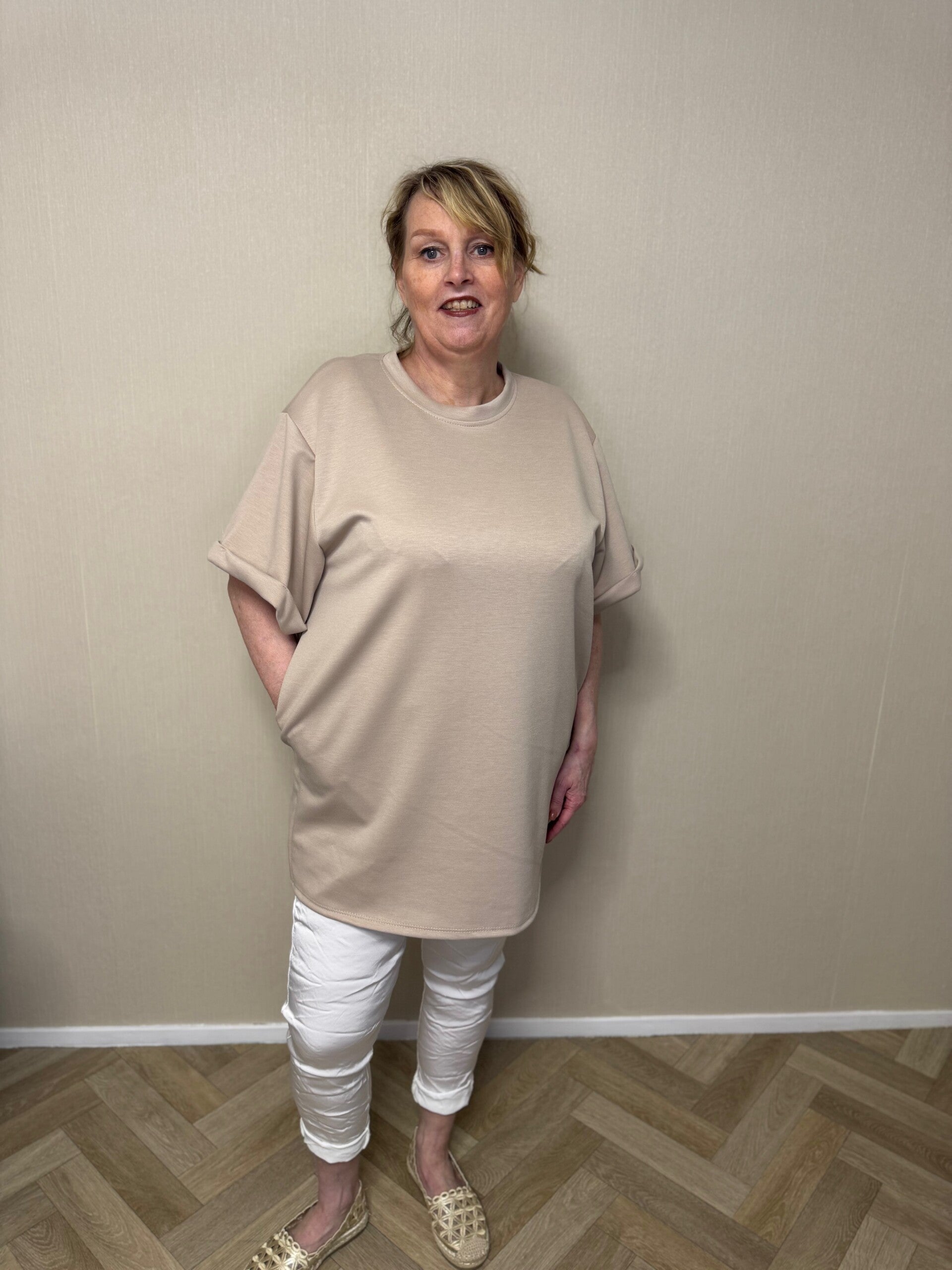 Long Tee beige