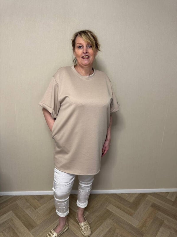 Long Tee beige
