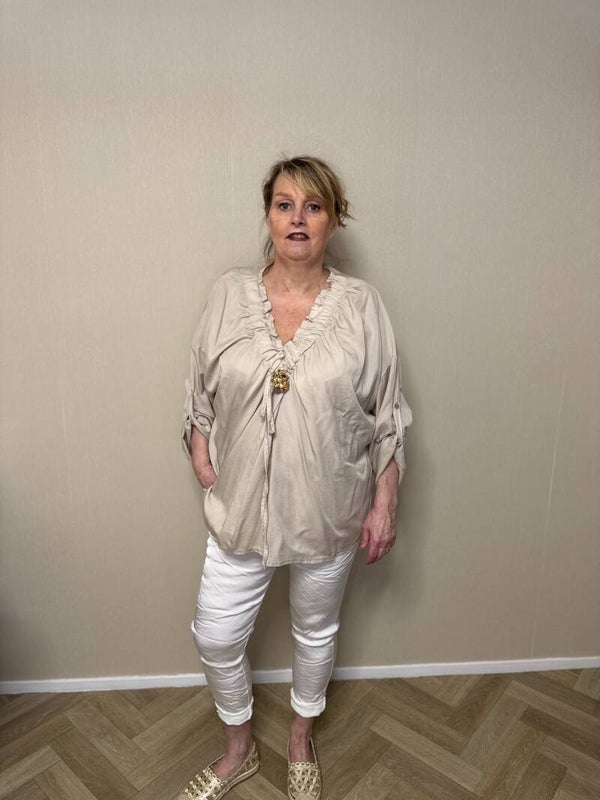 Blouse Rose beige