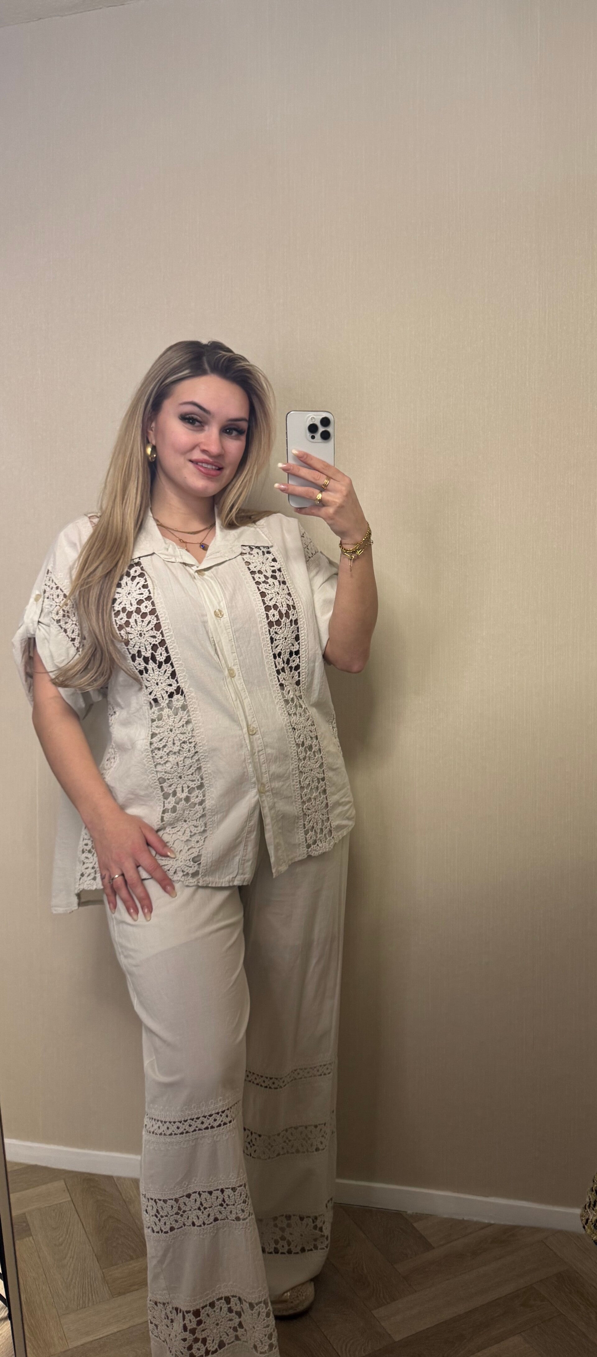 Santorini blouse beige