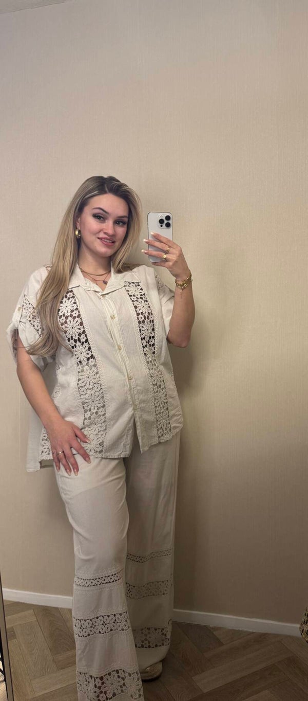 Santorini blouse beige