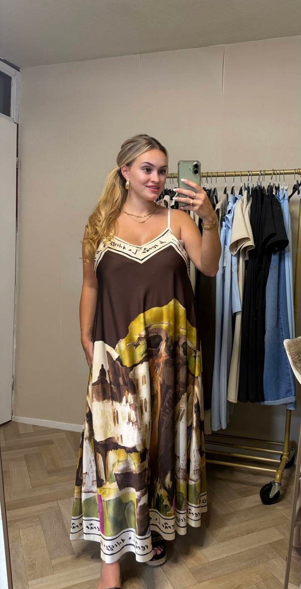Maxi dress bruin