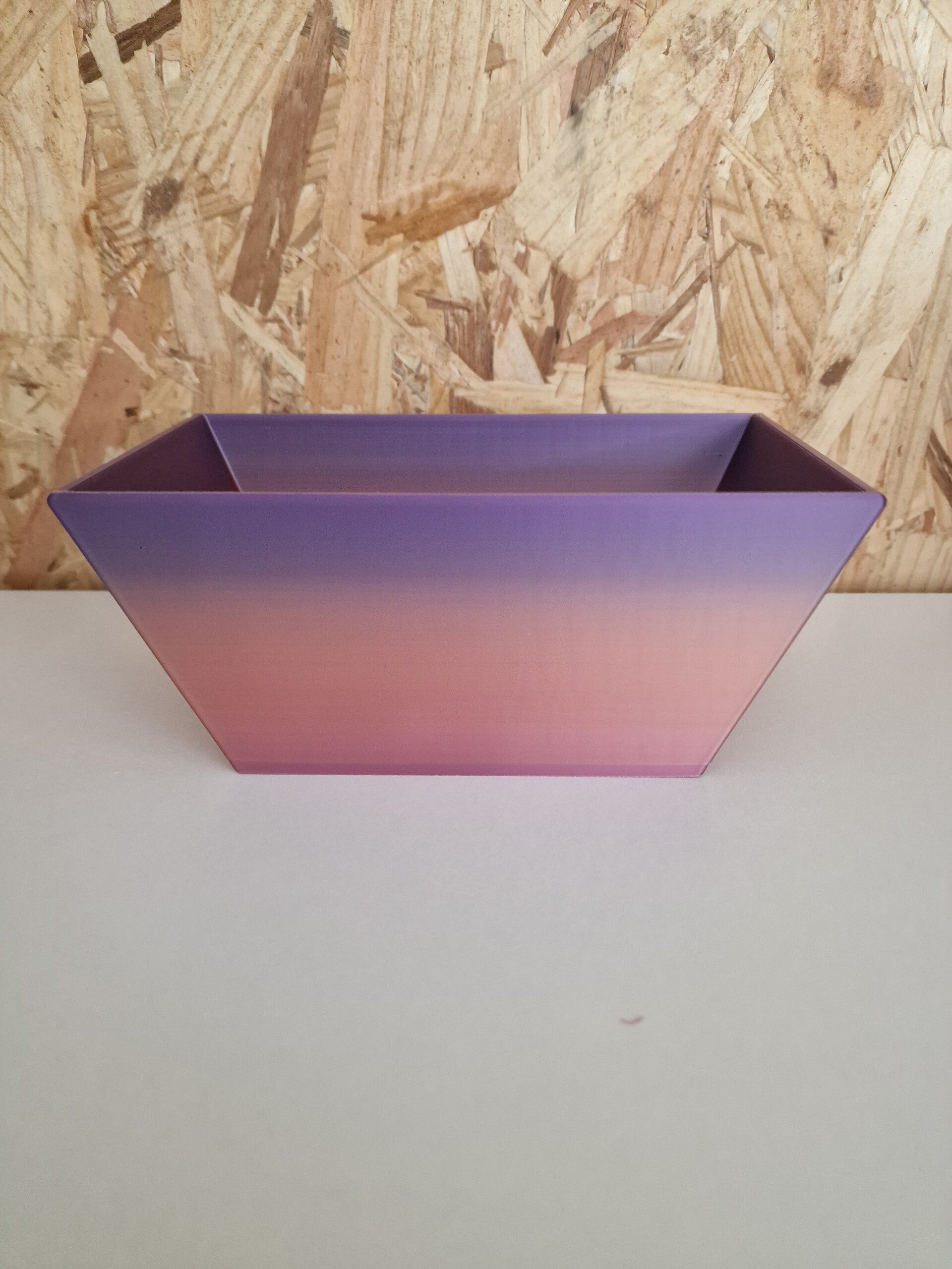 rechthoekige multicolor bloempot