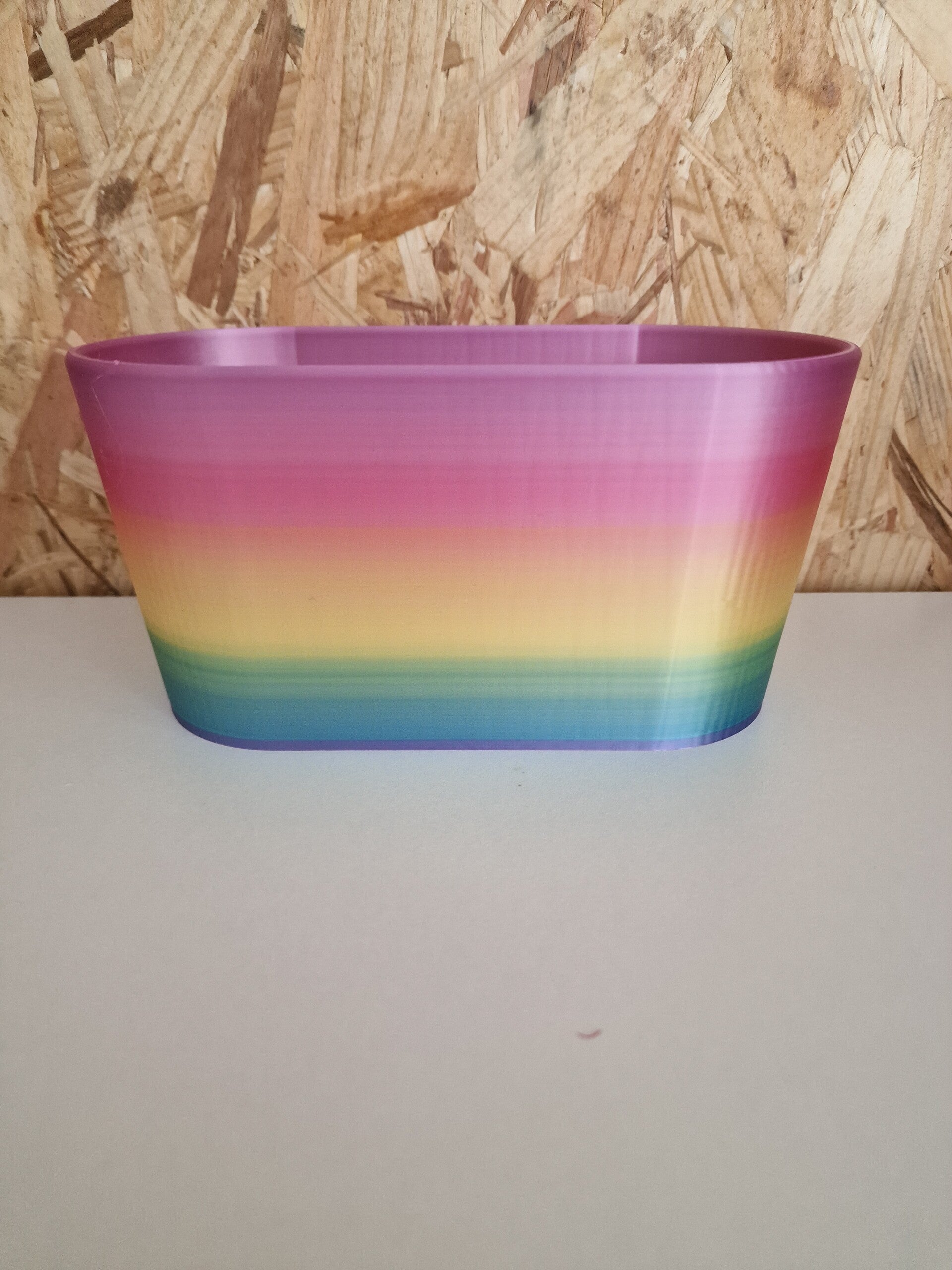 Ovale multicolor bloempot