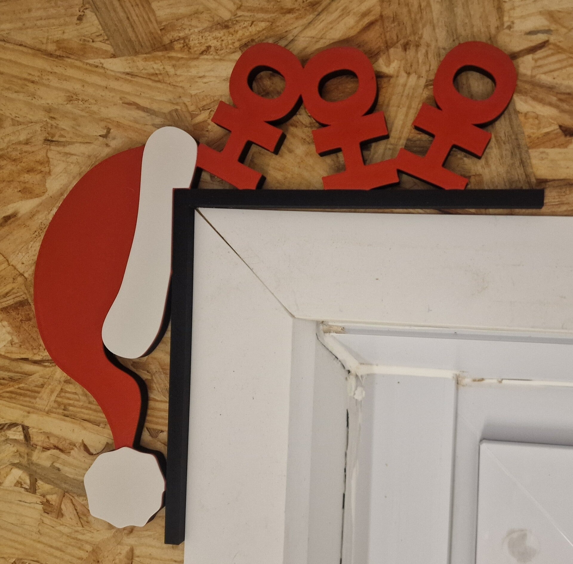 Kerst deur decoratie Kerstmuts