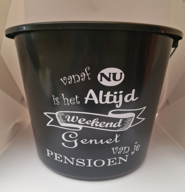 cadeau emmer - pensioen editie