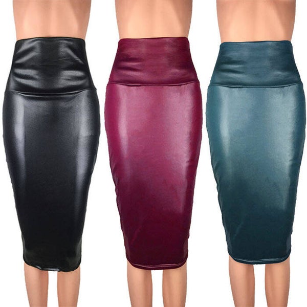 Faux Leather Skirt