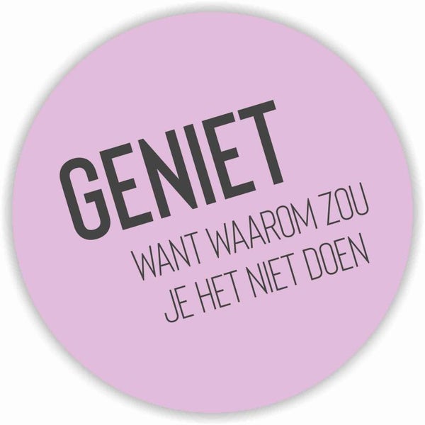 Tekstcirkel Geniet