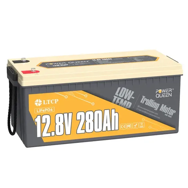 Batterie❄️ LiFePO4 12V 280Ah Basse, Power Queen avec BMS 200A Intégré