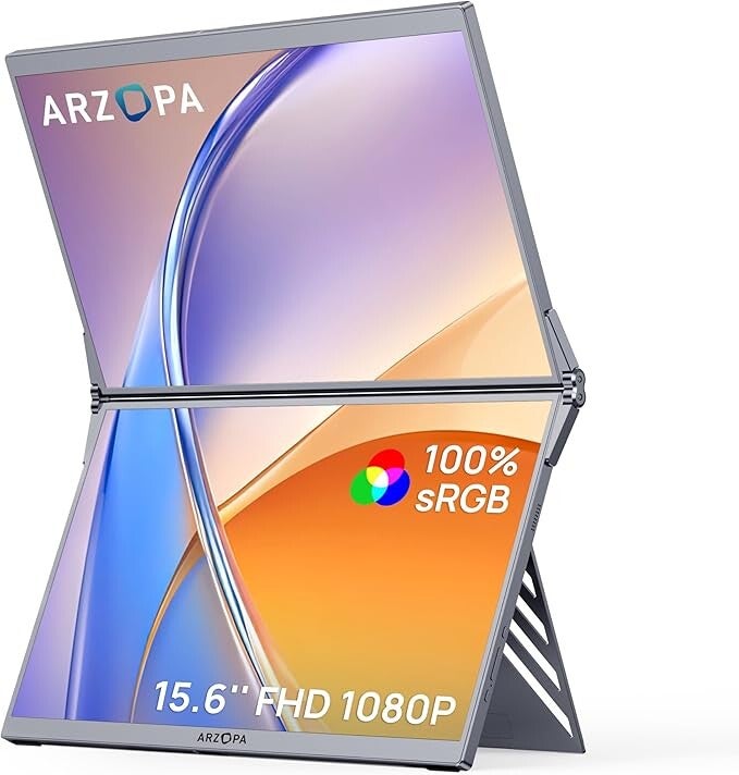 ARZOPA E1 Moniteur Portable Double 15,6" Écran Portable FHD