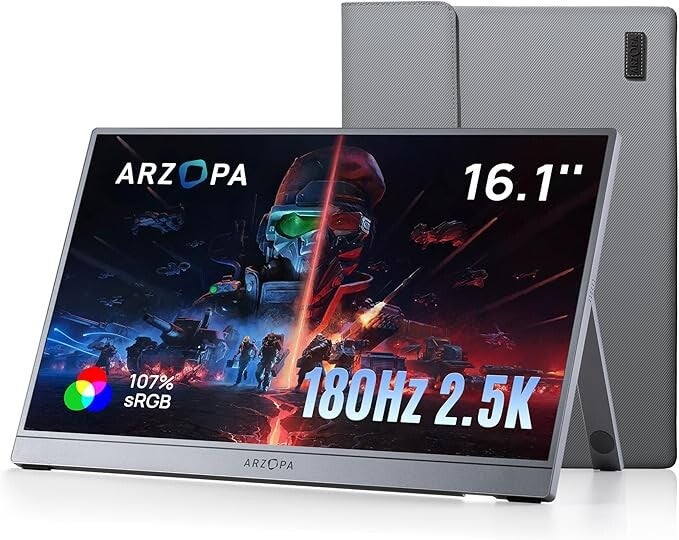 ARZOPA Z3FC Gris 16,1” 180Hz QHD 1440P