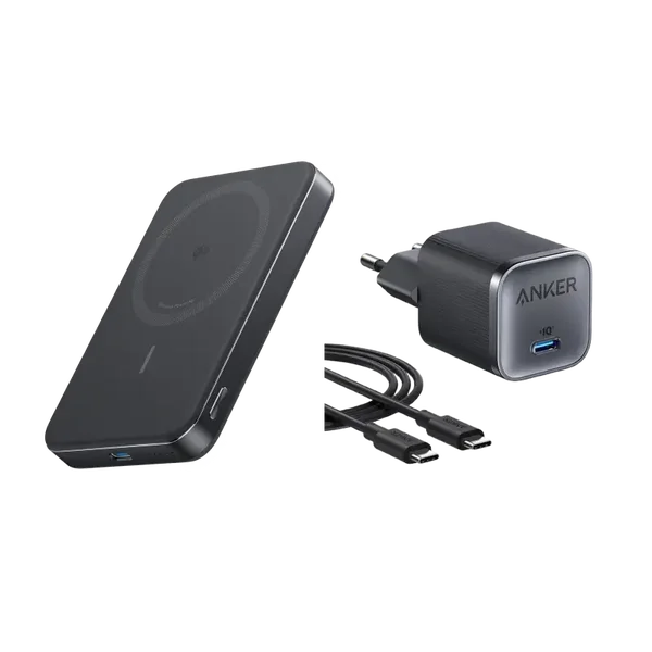 PowerBank Anker MagGo (10K) + Chargeur Nano (45 W)