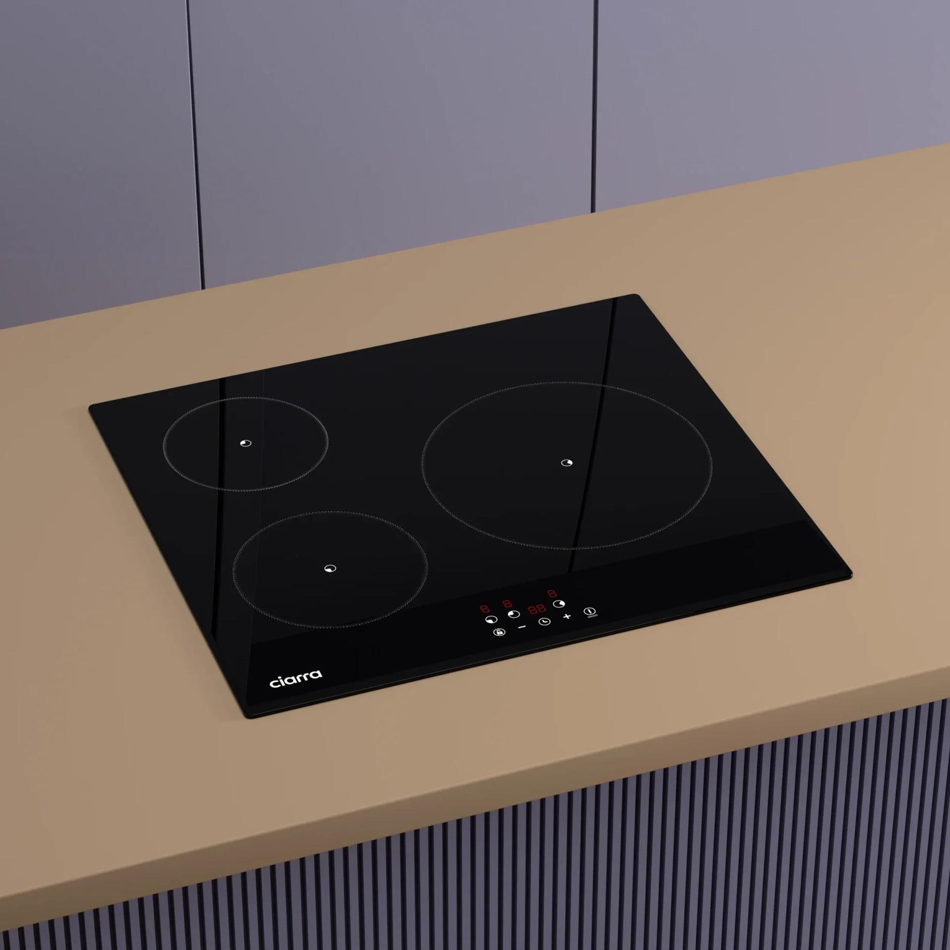 Ciarra Plaque à Induction Encastrable 3 Feux  CABBIH3-F