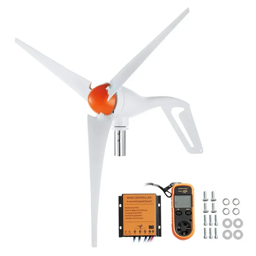 VEVOR Générateur d'éolienne 500 W, kit d'éolienne 12 V, MPPT