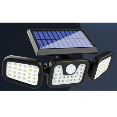 Lampe solaire jardin Triple Bloc LED 360°