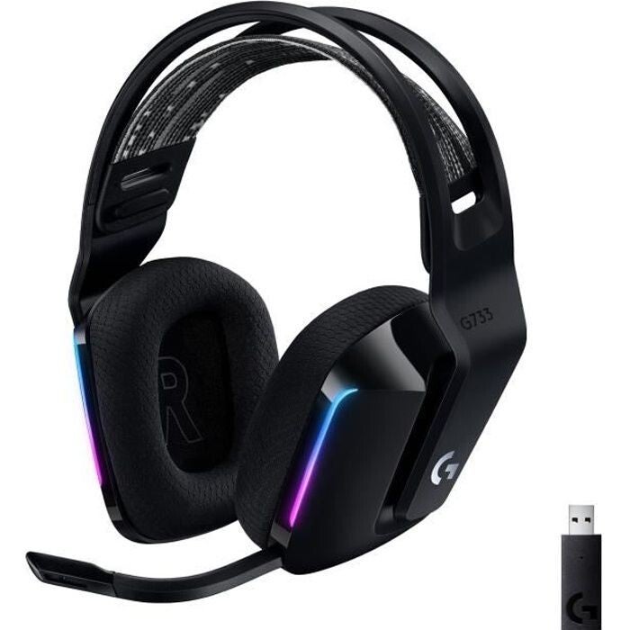 Casque de jeu sans fil LOGITECH G733 LIGHTSPEED – Noir