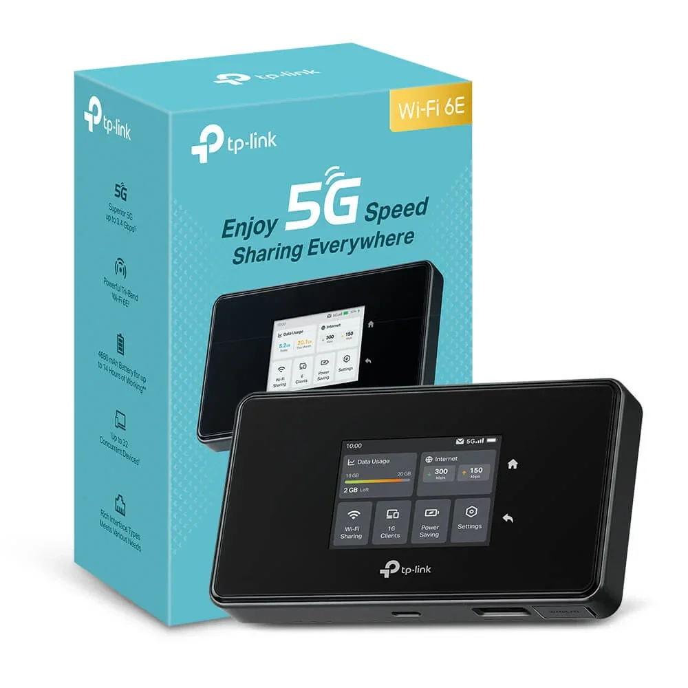 Routeur 5G Nomade WiFi 6E 3,6 Gbits - TP-Link M8550