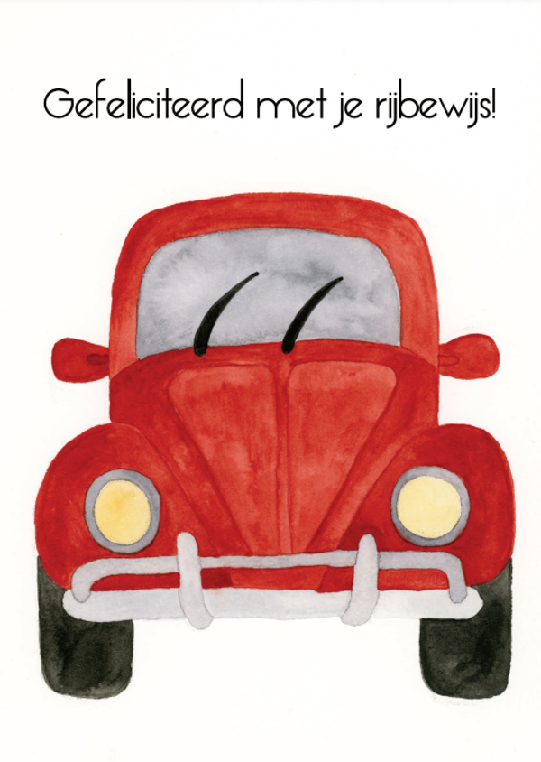 Kaartje: Gefeliciteerd met je rijbewijs!