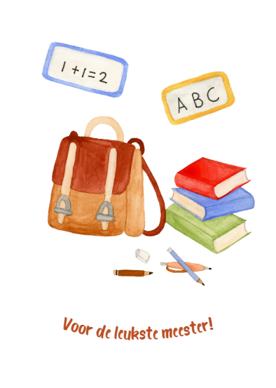 Kaart: Voor de leukste meester!