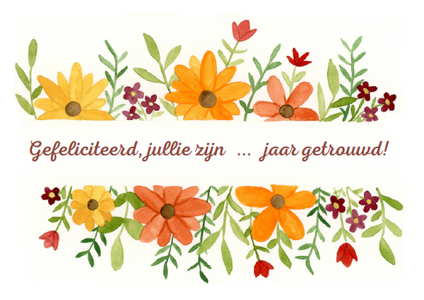 Kaartje: Huwelijksjubileum