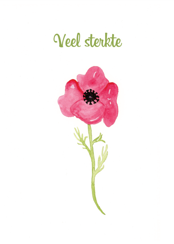 Kaartje: Veel sterkte!