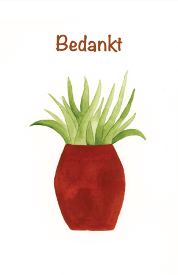 Klein kaartje: Bedankt