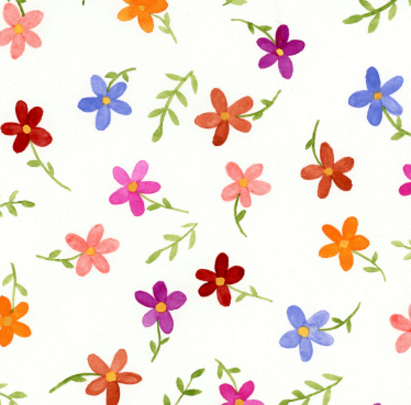 Sticker: Gekleurde bloemetjes