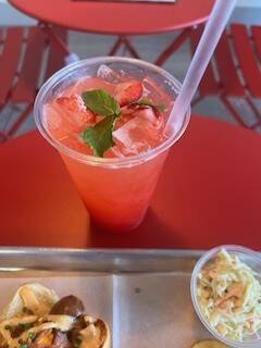 iced strawberry lemon citrus cooler