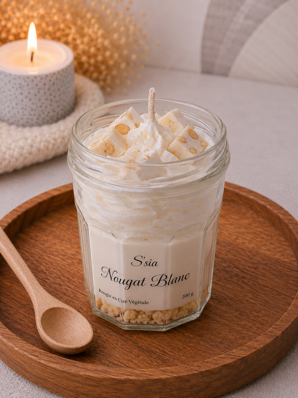 Bougie Nougat Blanc