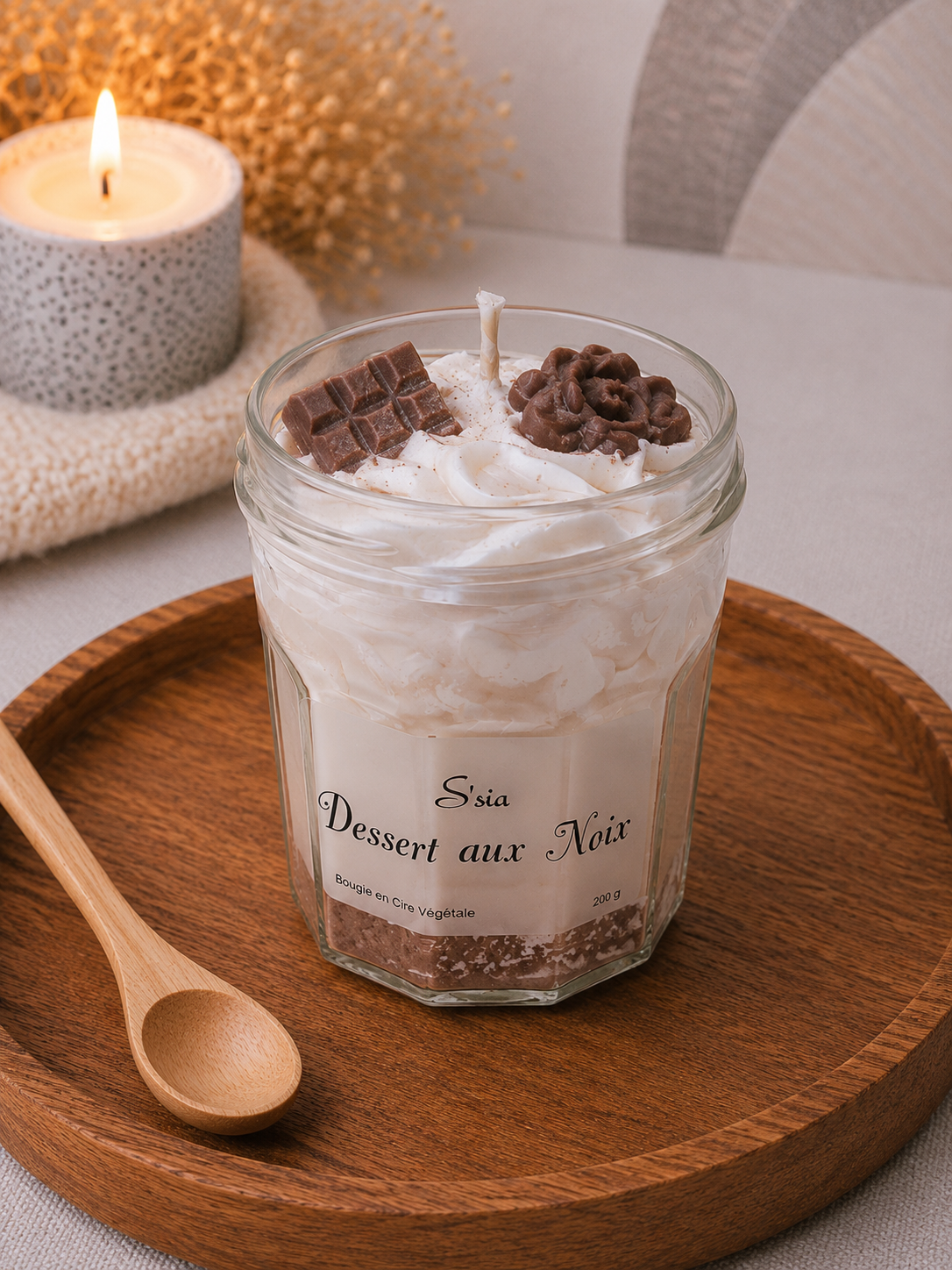 Bougie Dessert aux Noix