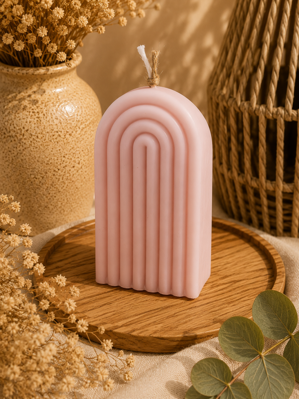 Bougie Rainbaw Rose poudrée