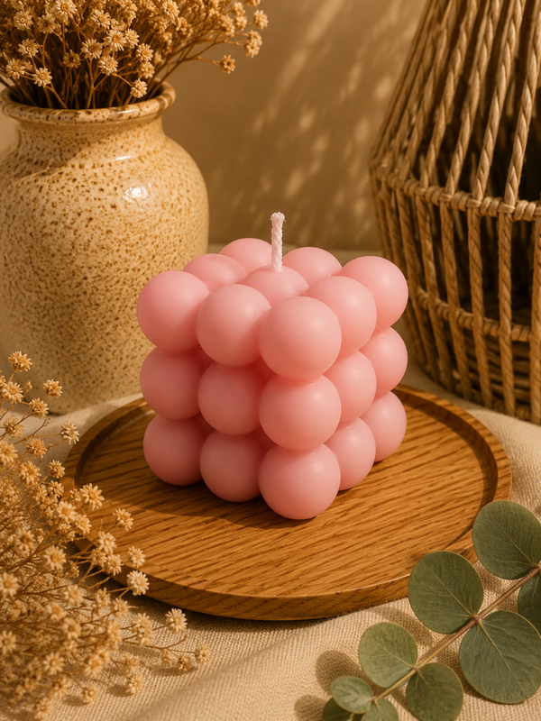 Bougie Bulle Rose