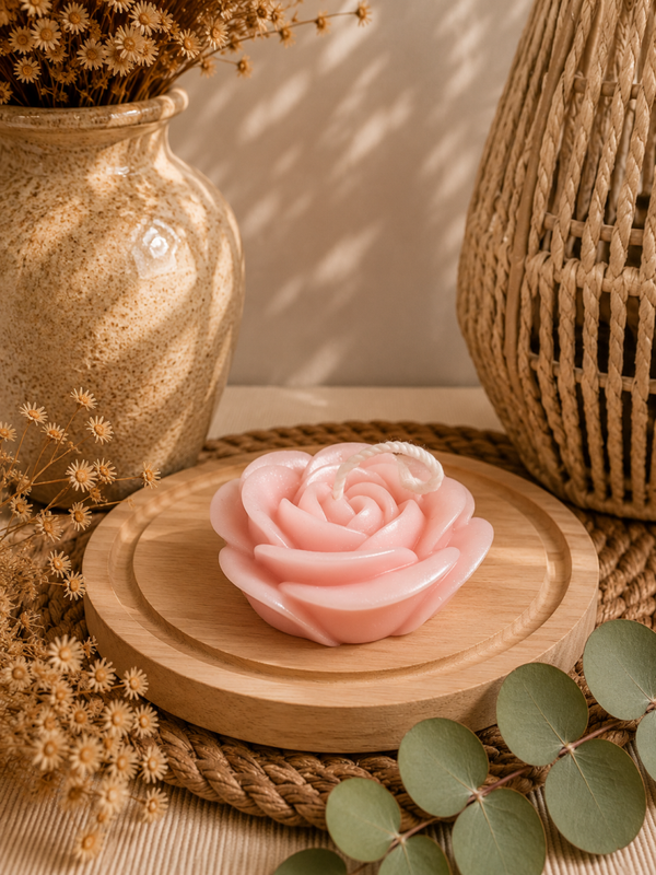 Bougie Rose Grand Modèle