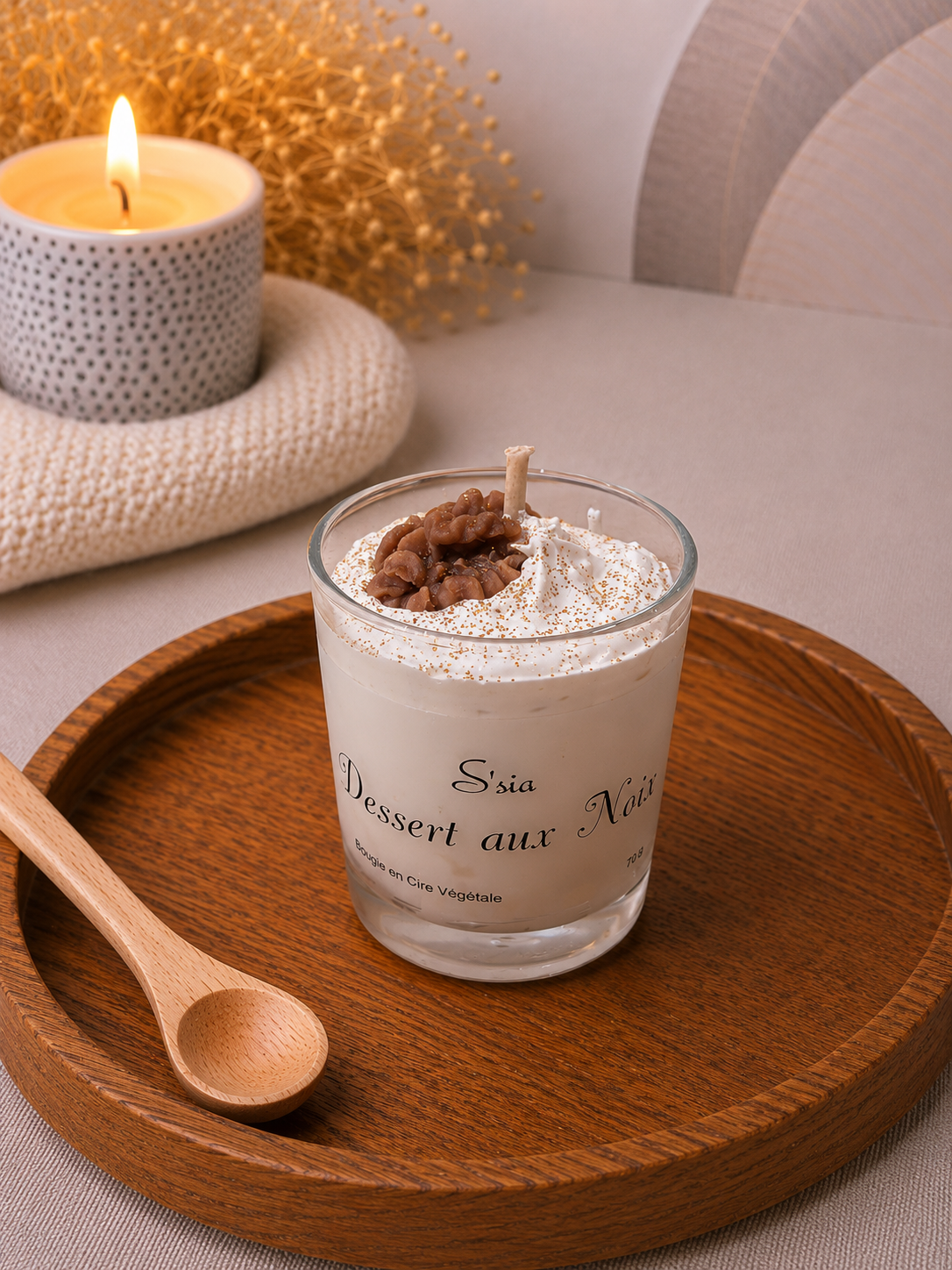 Mini Bougie Dessert aux noix