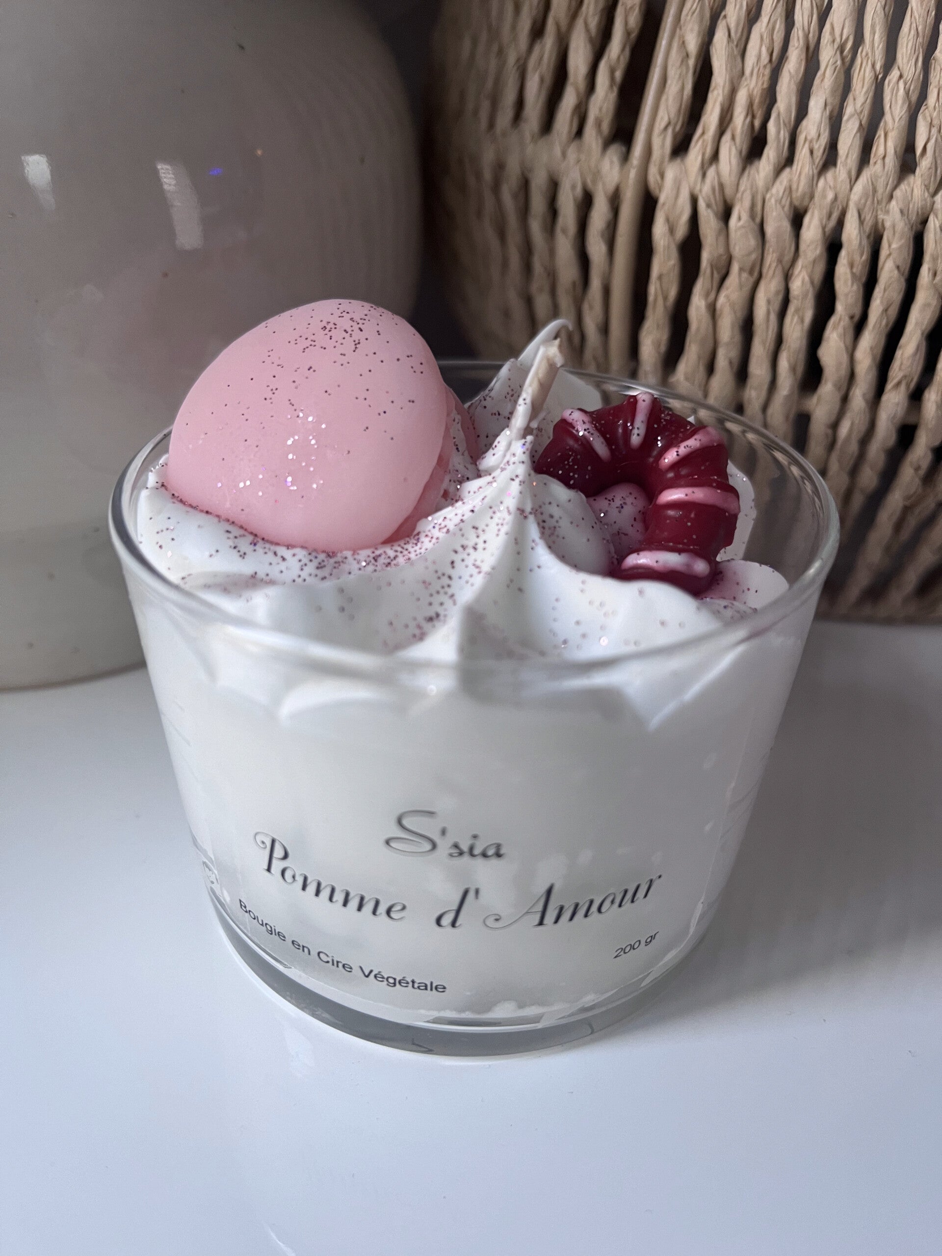 Bougie Pomme D'amour Macaron