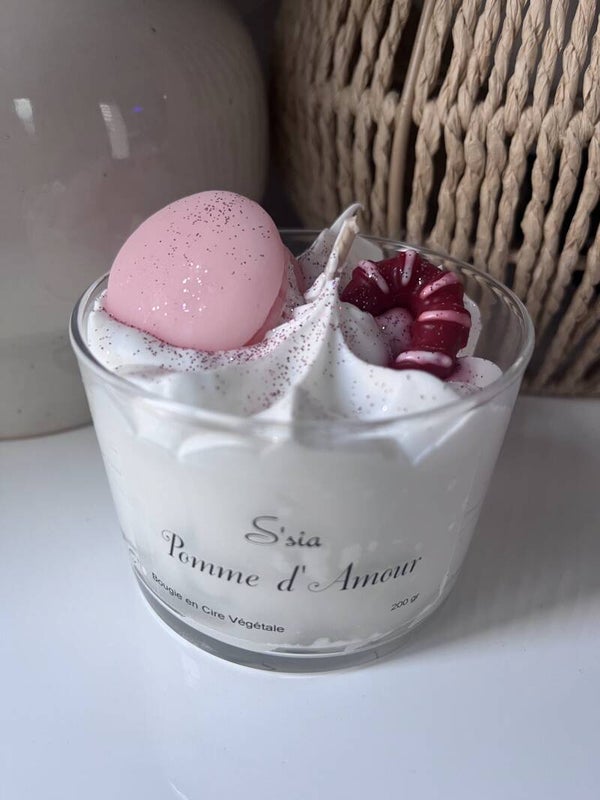 Bougie Pomme D'amour Macaron