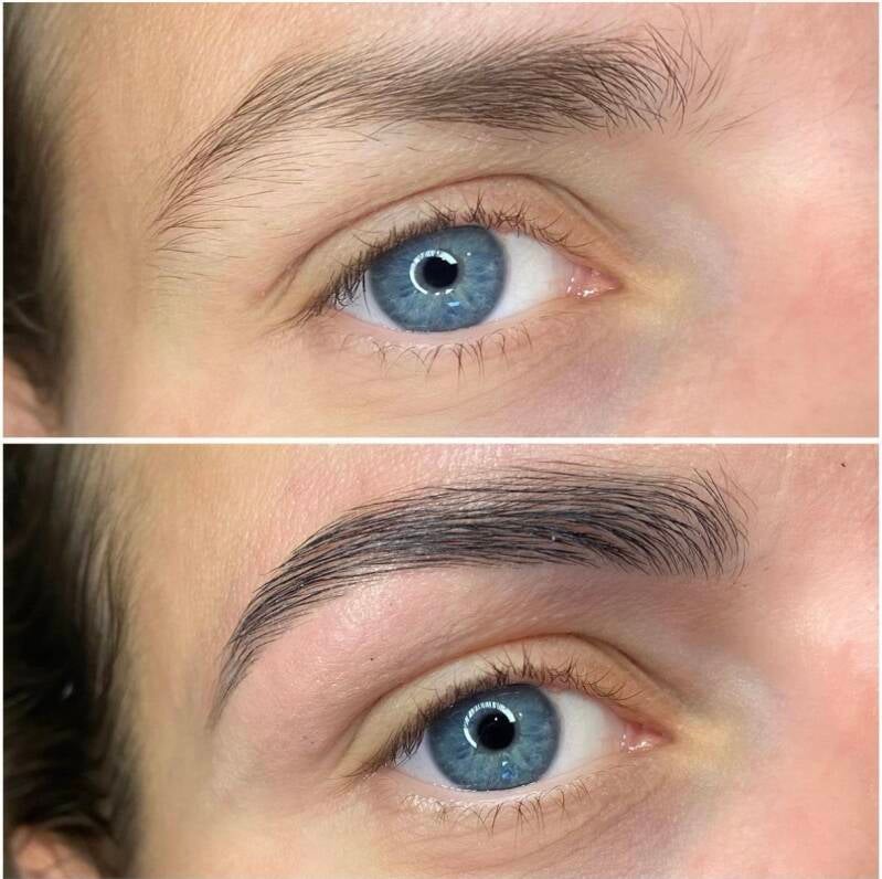 Wenkbrauwen harsen en verven 