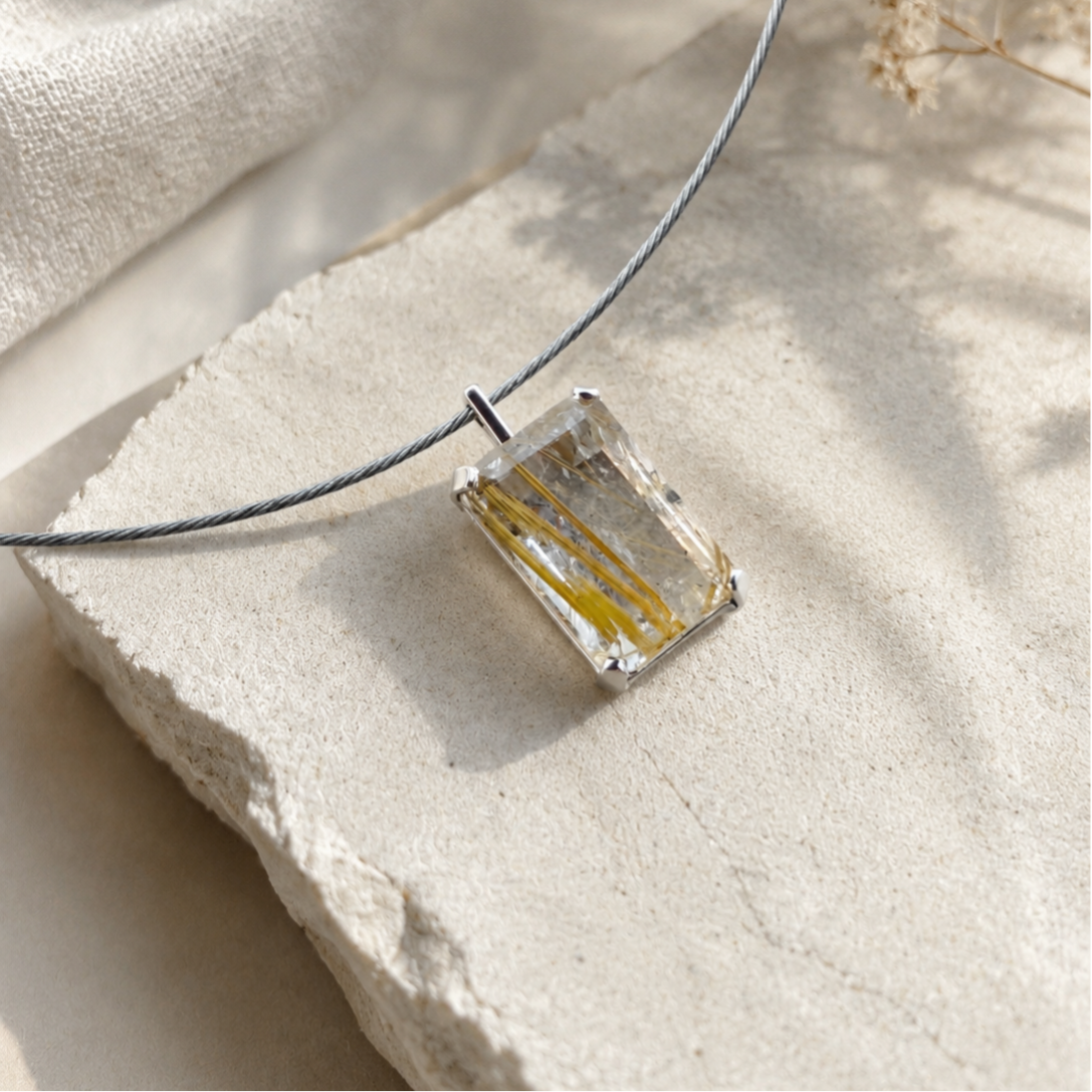 Pendentif Quartz Cheveux de Vénus