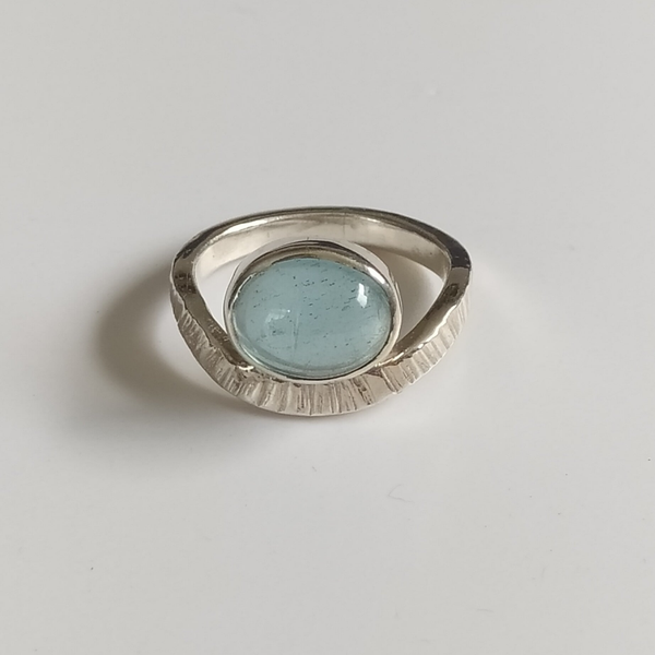 Bague aigue-marine