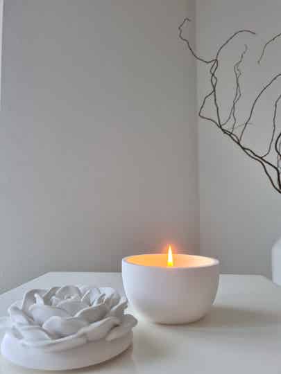 Rose candle jar