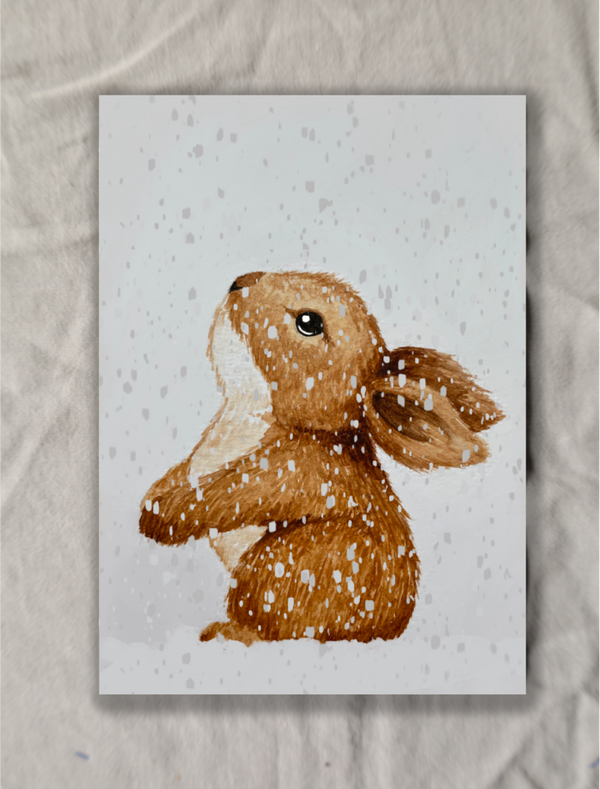 Winterkaart "sneeuwkonijntje"